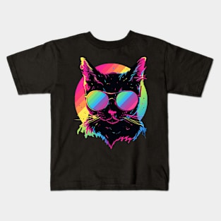 black cat Kids T-Shirt